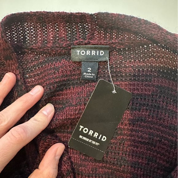 NWT Torrid Marled Knit Open Front Cardigan Sweater - Picture 3 of 6